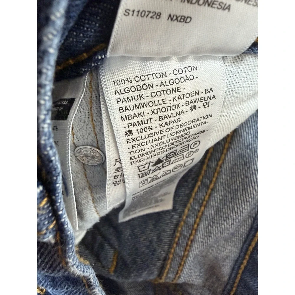 Levis 505 Mens Jeans Tag 36x29 Approx 35x28 Blue Denim Straight Leg Regular Fit